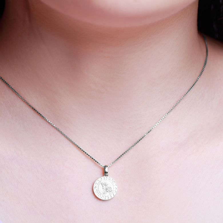 Pendentif Capricorn Or blanc. Signe du capricorne. Zodiaque - 2