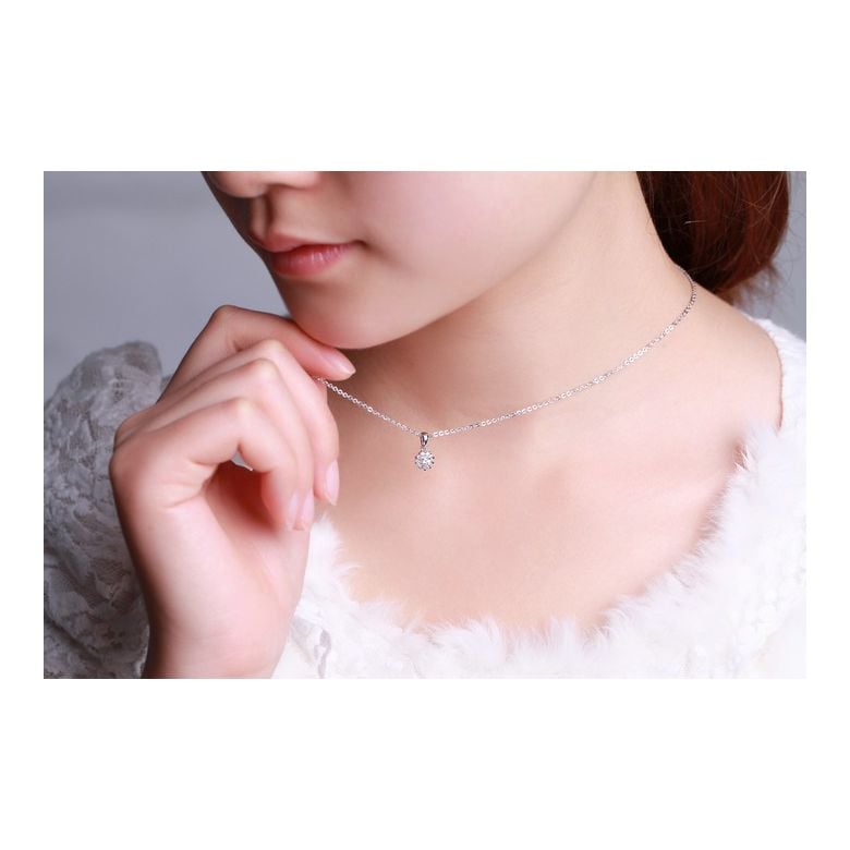 Pendentif Coeur Caillouté Or blanc et Diamants 0.30ct - 5