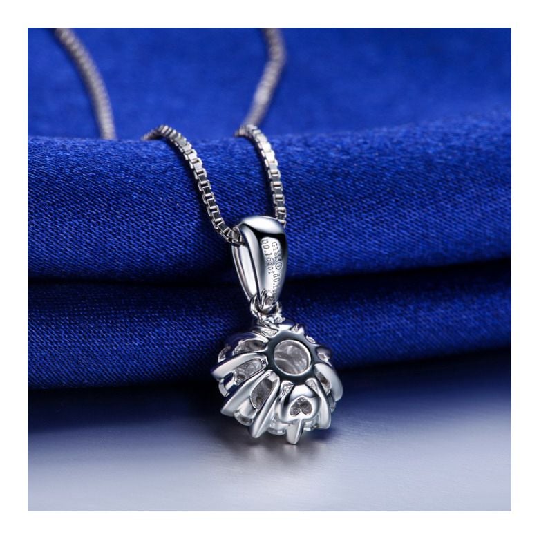 Pendentif Coeur Caillouté Or blanc et Diamants 0.30ct - 7