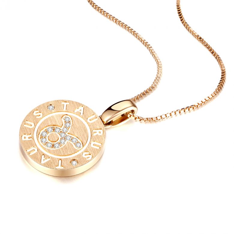 ♉Pendentif Taurus Or jaune. Signe du taureau. Zodiaque - 5