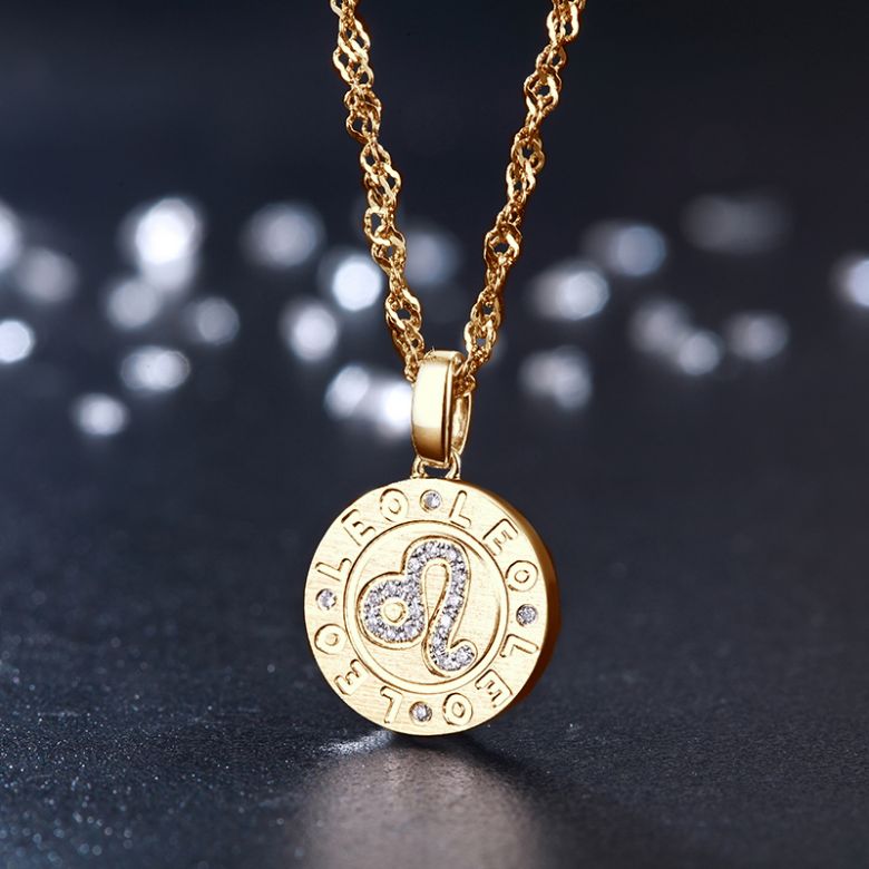 Pendentif Leo Or jaune. Signe du Lion. Zodiaque - 3
