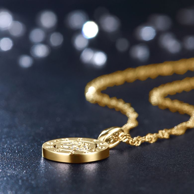 Pendentif Virgo Or jaune. Signe de la vierge. Zodiaque - 6