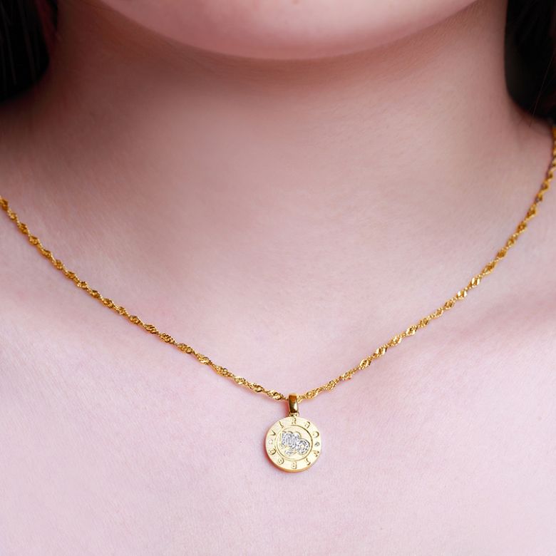 Pendentif Virgo Or jaune. Signe de la vierge. Zodiaque - 2