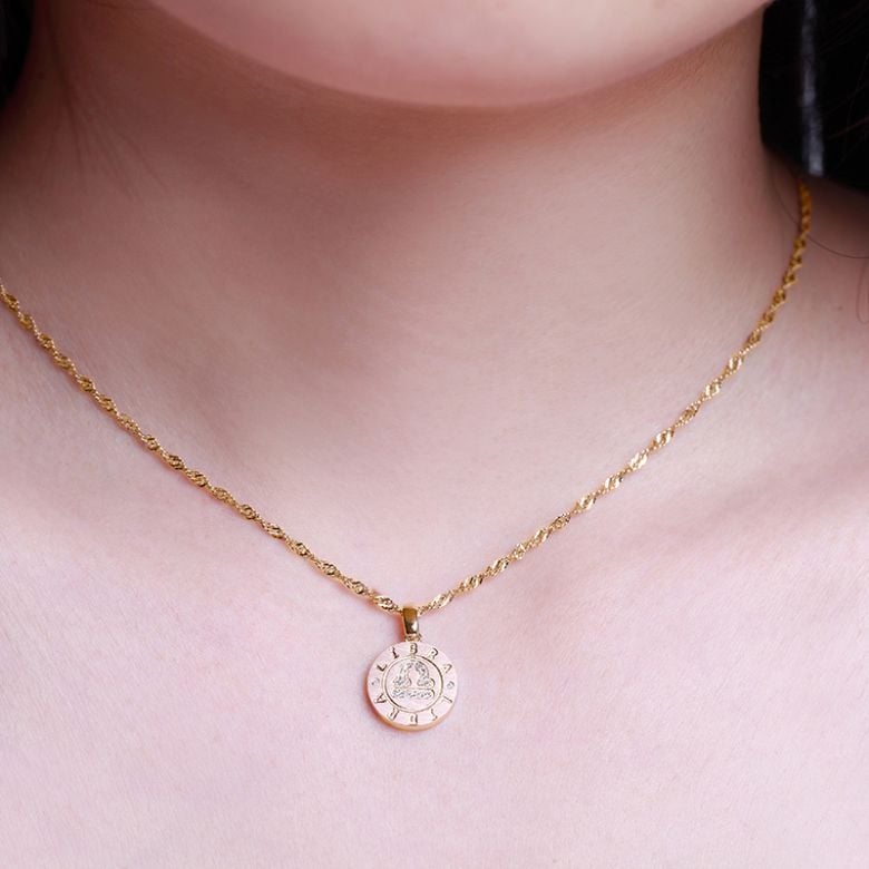 Pendentif Libra Or jaune. Signe de la balance. Zodiaque - 3