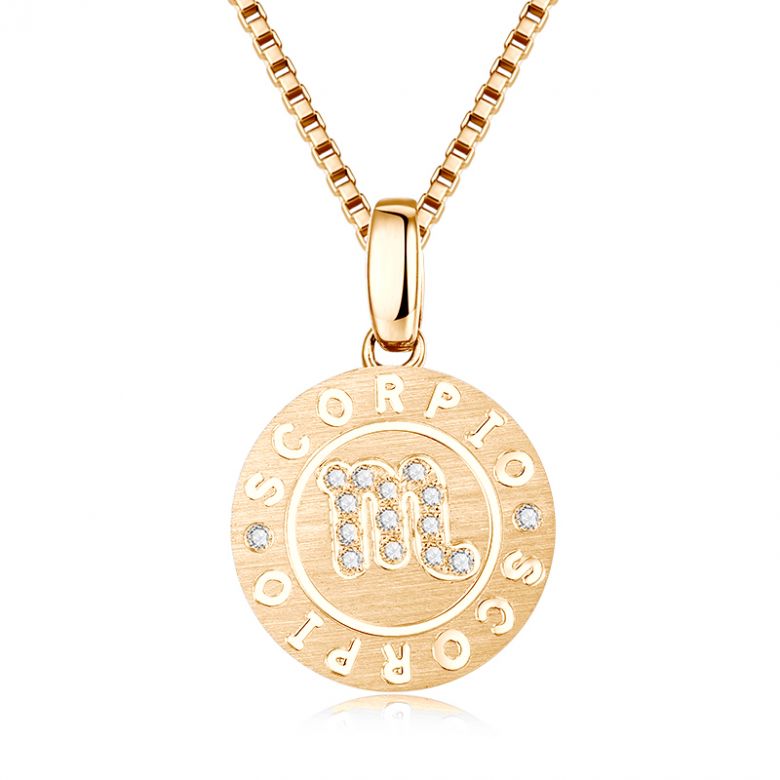Pendentif Scorpio Or jaune. Signe du scorpion. Zodiaque - 1