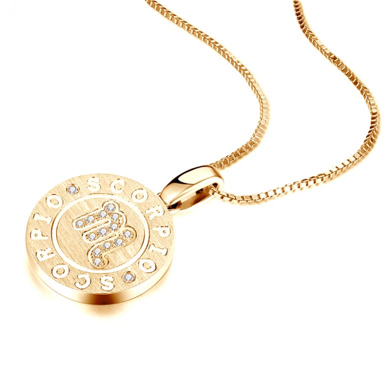 Pendentif Scorpio Or jaune. Signe du scorpion. Zodiaque - 5