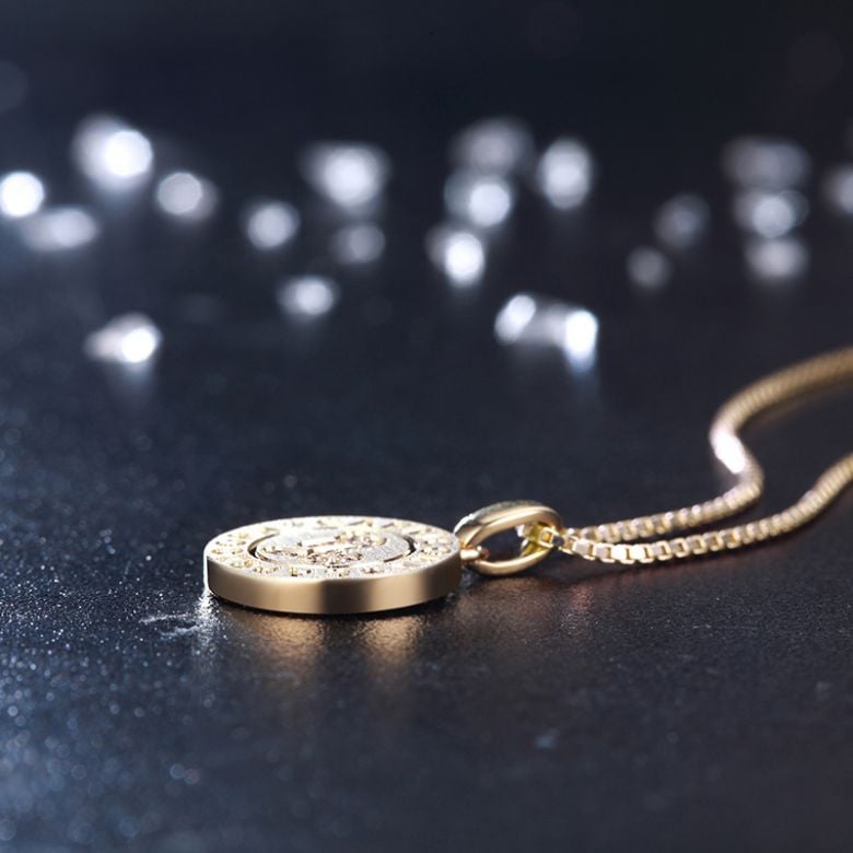 Pendentif Capricorn Or jaune. Signe du capricorne. Zodiaque - 6
