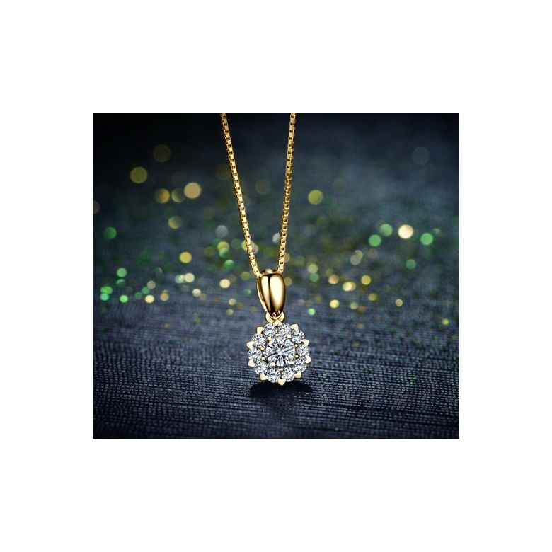 Pendentif Coeur Caillouté Or jaune et Diamants 0.30ct - 7