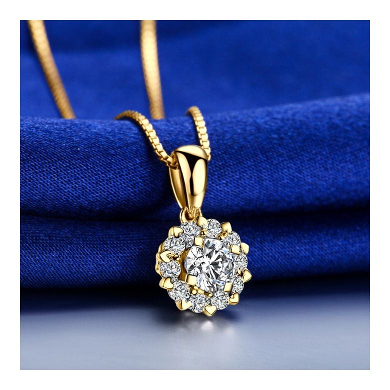 Pendentif Coeur Caillouté Or jaune et Diamants 0.30ct - 5