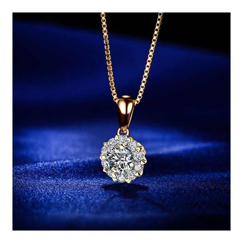 Pendentif Coeur Caillouté Or jaune et Diamants 0.30ct - 3