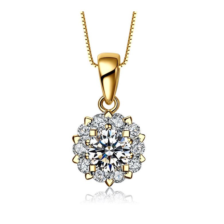 Pendentif Coeur Caillouté Or jaune et Diamants 0.30ct - 1