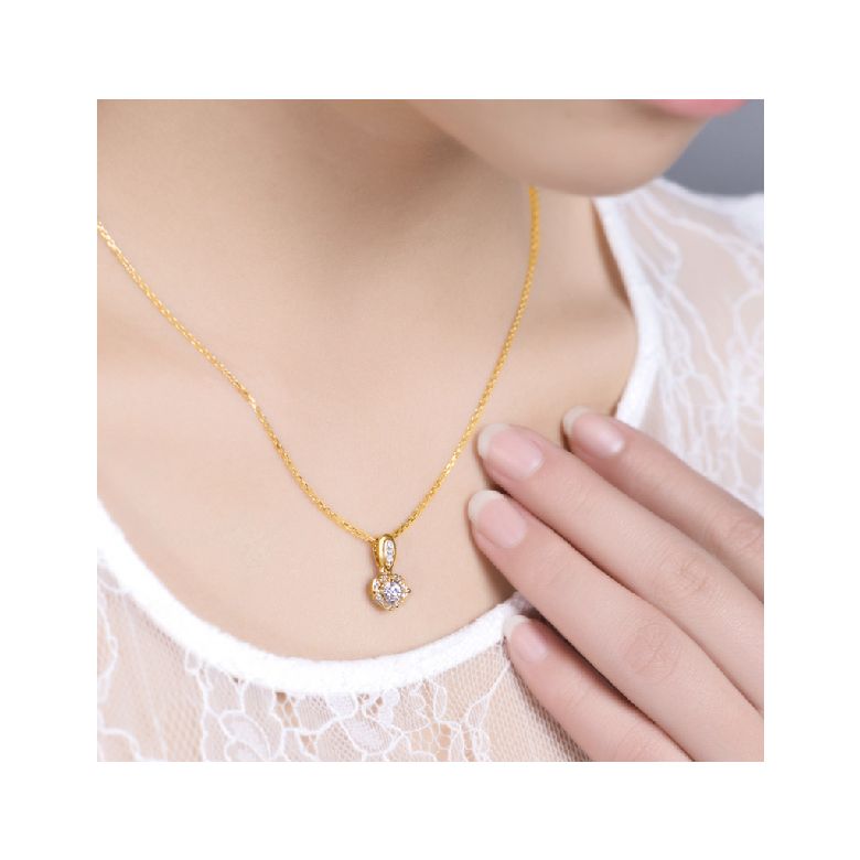 Pendentif Coeur Or jaune 18cts et diamants 0.37ct - 2