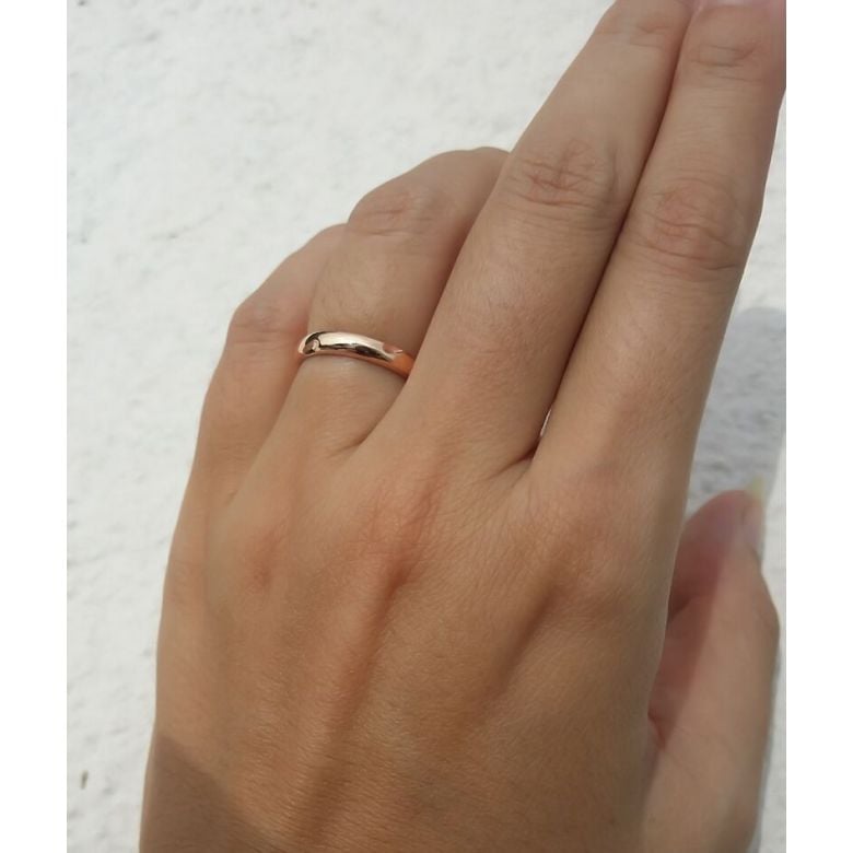 Alliance en or ronde - Alliance Femme Or rose - Diamant - 2