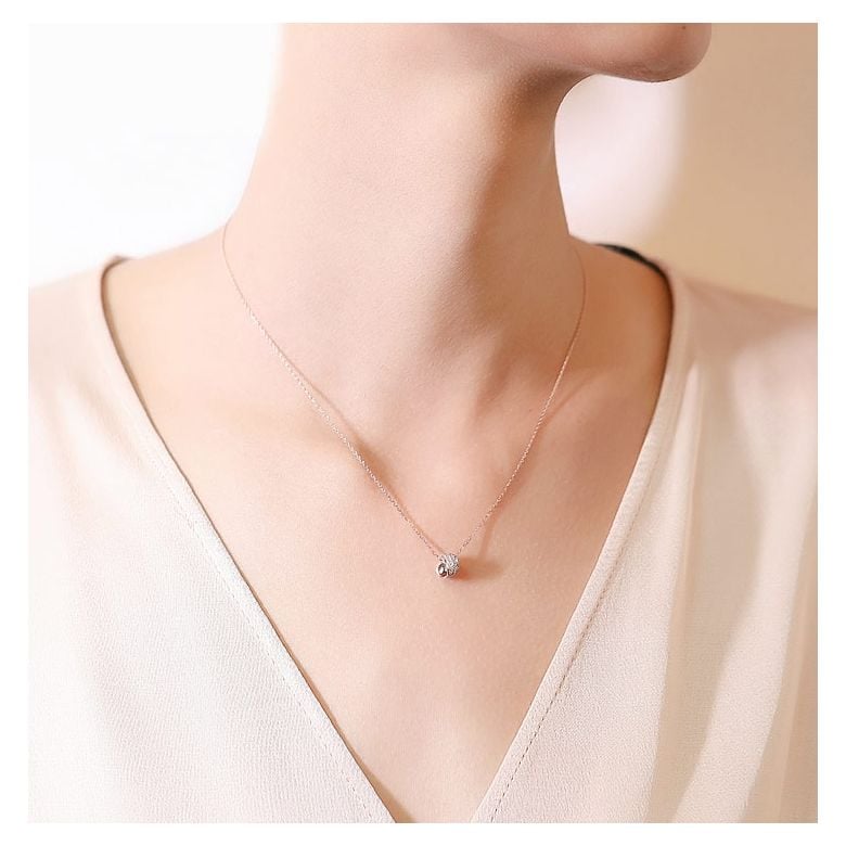 Pendentif Il était une fois... Nous - Noeud Or blanc, Diamants I Gemperles - 2