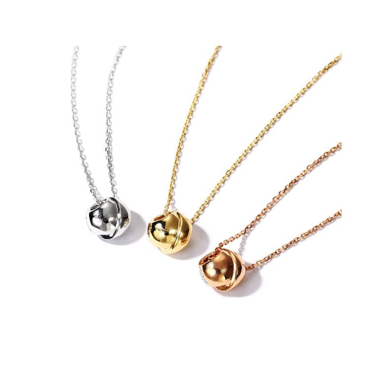 Pendentif Il était une fois... Nous - Noeud Or rose, Diamants I Gemperles - 5