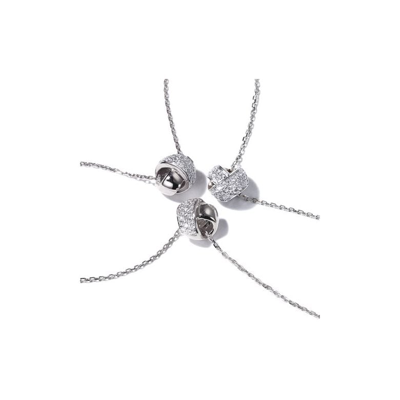 Pendentif Il était une fois... Nous - Noeud Or blanc, Diamants I Gemperles - 3