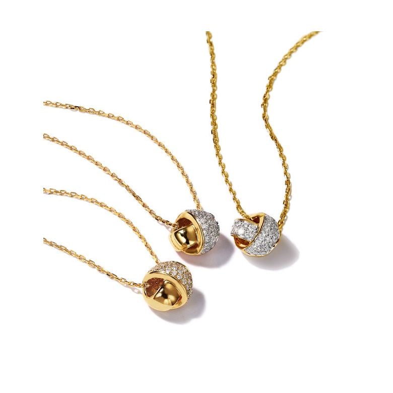 Pendentif Il était une fois... Nous - Noeud Or Jaune, Diamants I Gemperles - 3