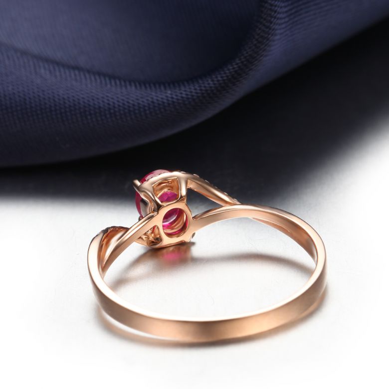 Bague Rubis 0.35ct & Diamants Or Rose 18cts| Gemperles - 6