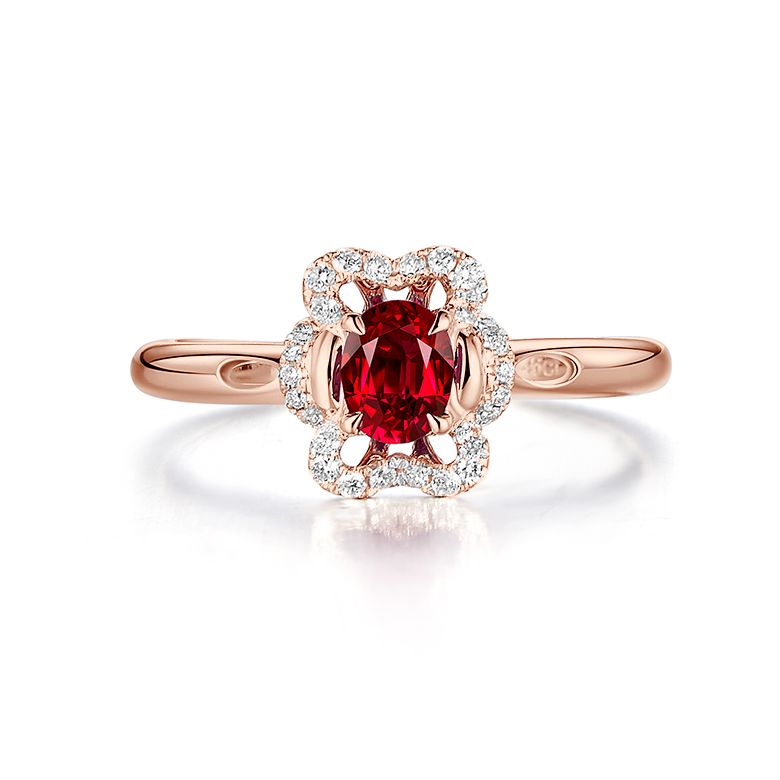 Bague Flamenca Rubis Or rose  - 2