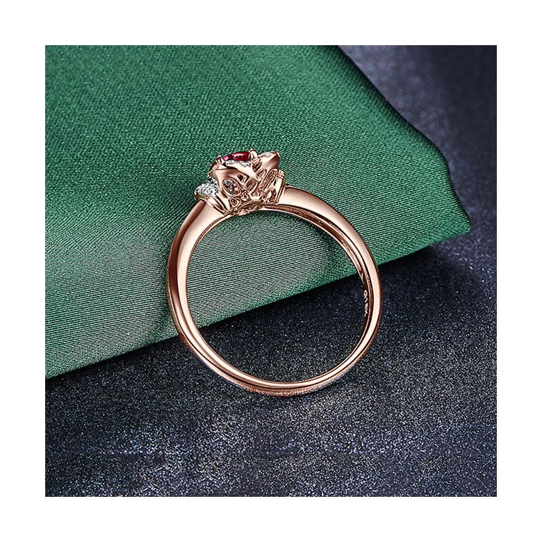 Bague Flamenca Rubis Or rose  - 6