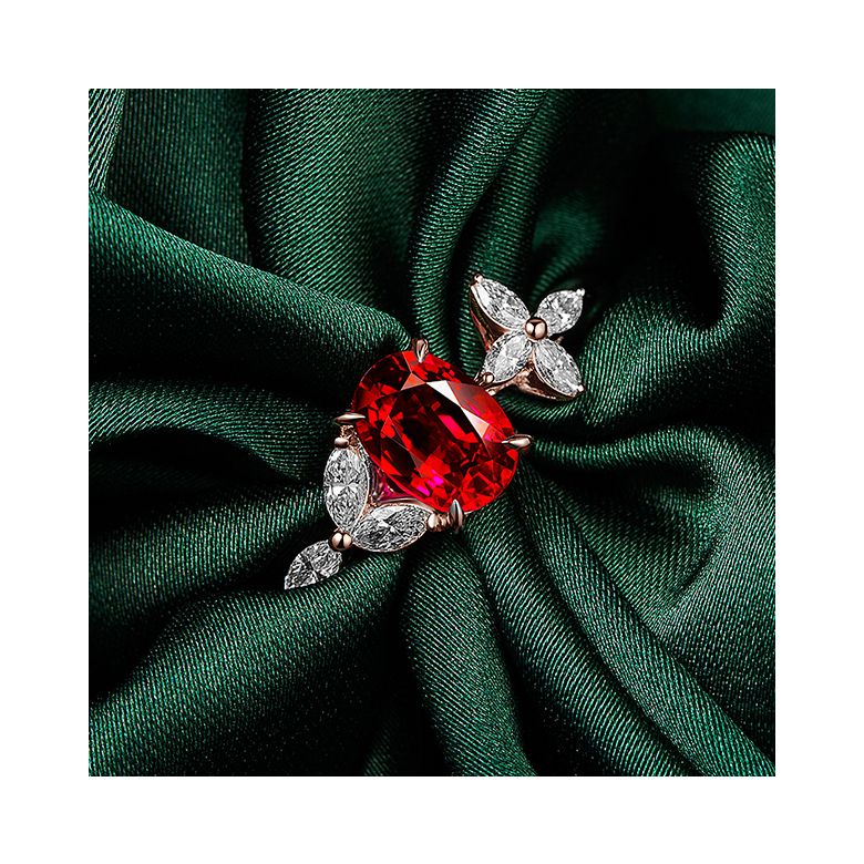Bague La Esmeralda Rubis Or rose Diamants - 6