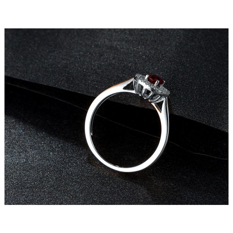 Bague rubis 0.60ct, Or blanc et diamants. Emmène-moi - 5