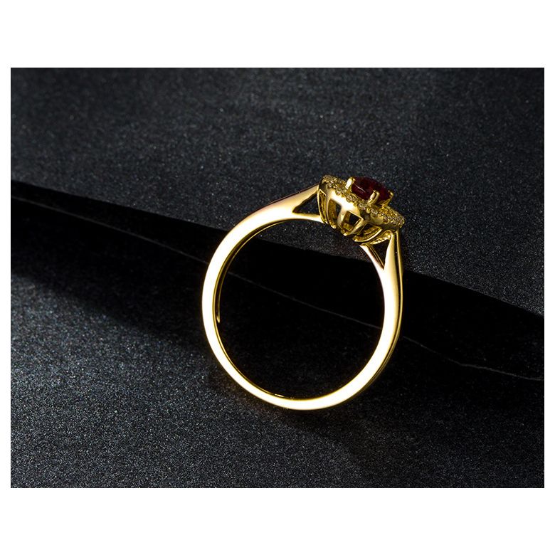 Bague rubis 0.60ct, Or jaune et diamants. Emmène-moi - 5