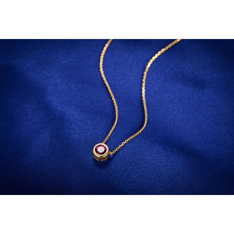 Collier pendentif solitaire rubis Or jaune - 6