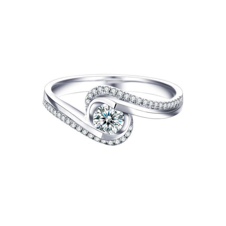 Bague A Une Passante Platine - 2