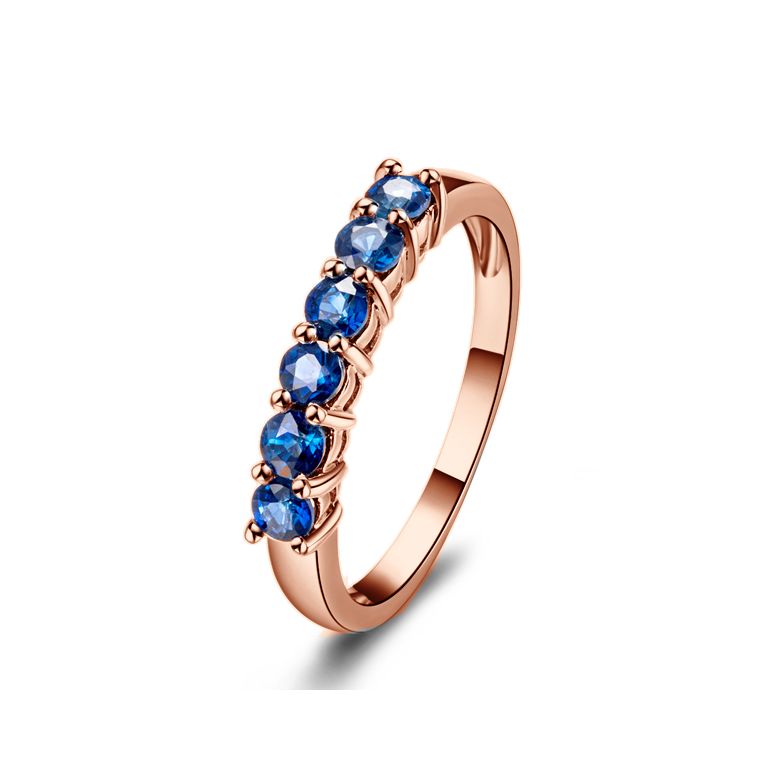 Bague saphir - Sophistiquée et Glamour - Or rose - 1