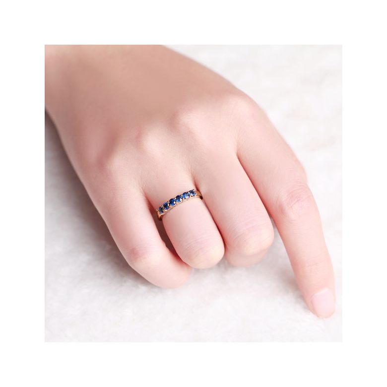 Bague saphir - Sophistiquée et Glamour - Or rose - 2