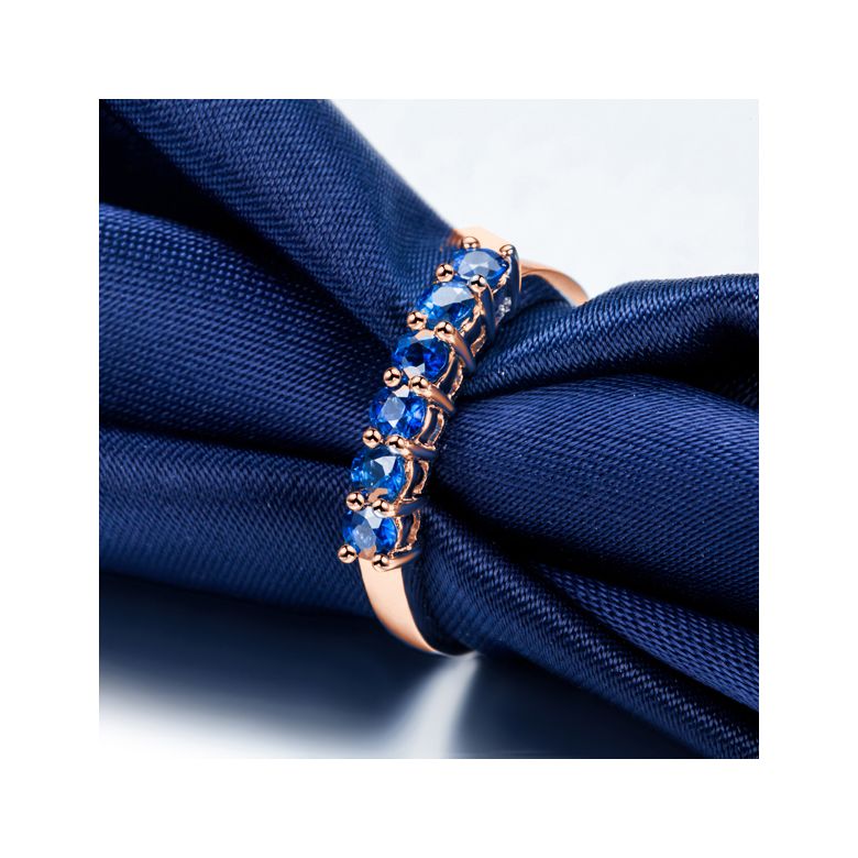 Bague saphir - Sophistiquée et Glamour - Or rose - 4