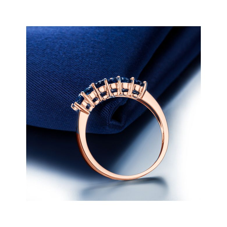 Bague saphir - Sophistiquée et Glamour - Or rose - 3