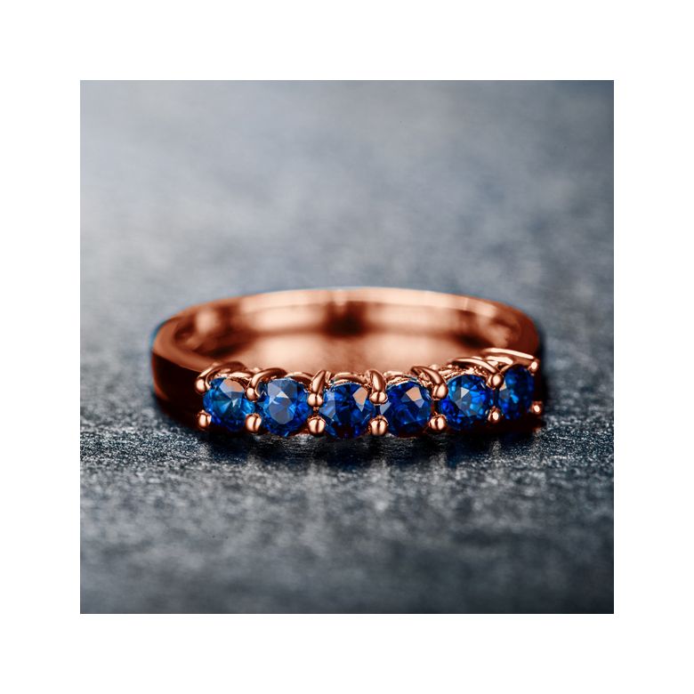 Bague saphir - Sophistiquée et Glamour - Or rose - 5