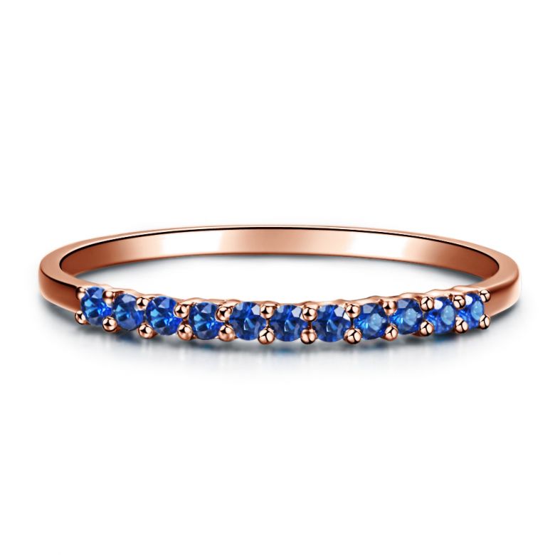 Anneau Or rose 18 carats, Saphir I Pretty little stars I Gemperles  - 1