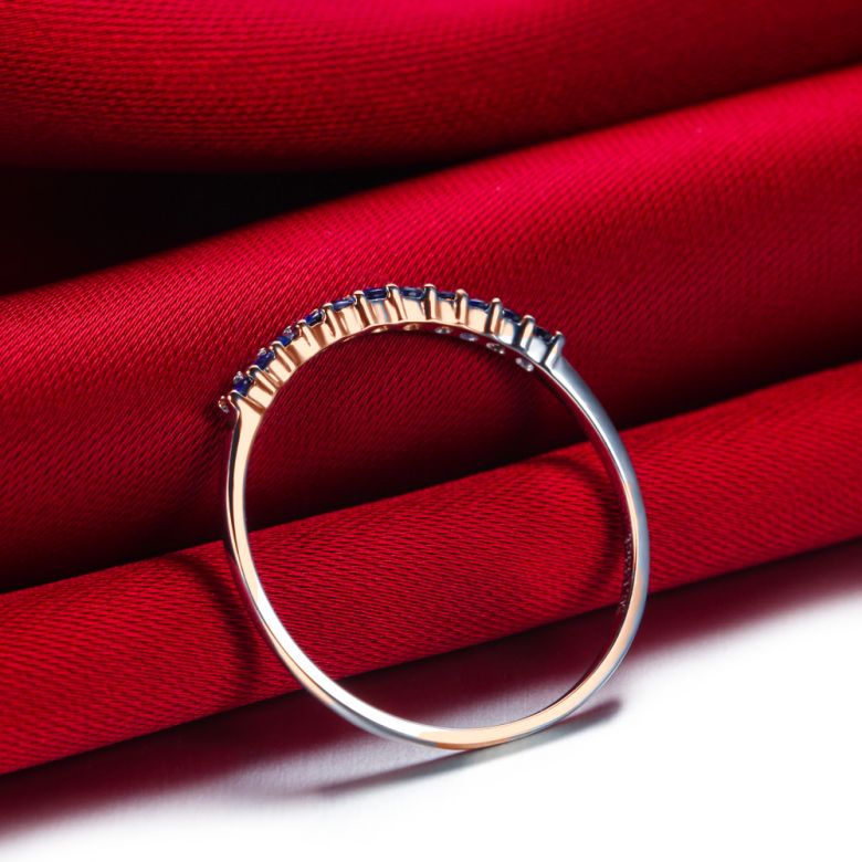 Anneau Or rose 18 carats, Saphir I Pretty little stars I Gemperles  - 4