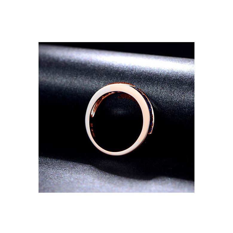 Or rose 18 carats - Bague saphirs carrés - 5