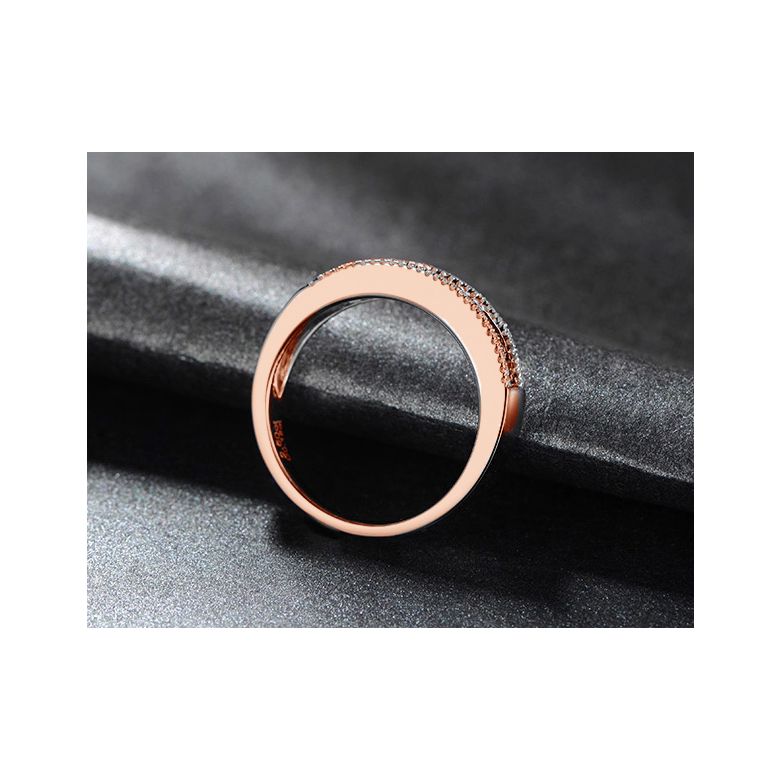 Bague saphir diamant or rose - Lumière Azurée - 4