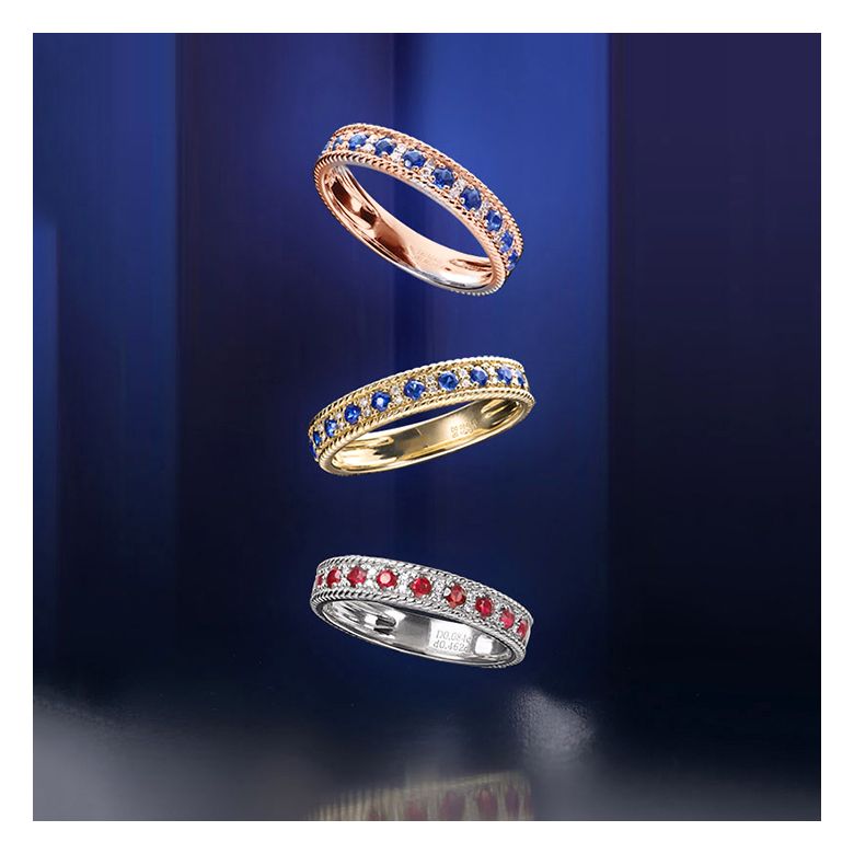Bague saphir - Tempietto - Or rose, diamant, saphir - 4