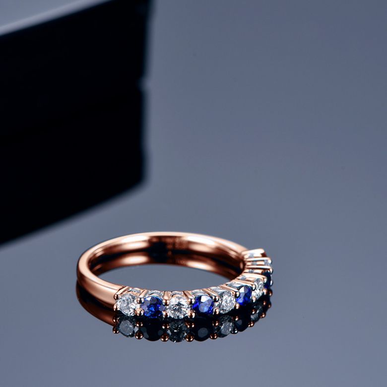 Bague Michèle Morgan or rose - 5
