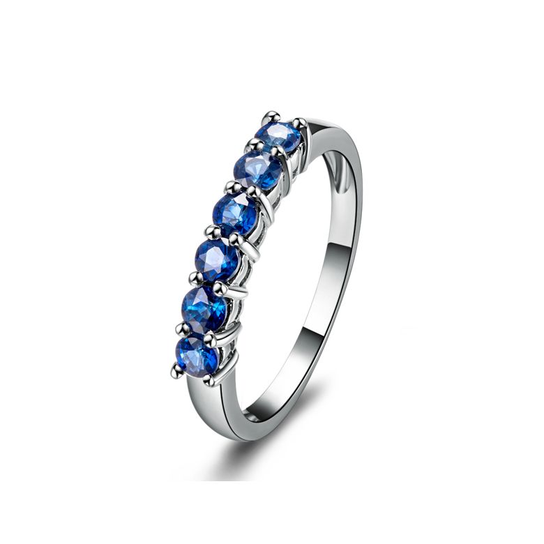 Bague saphir - Sophistiquée et Glamour - Or blanc - 1