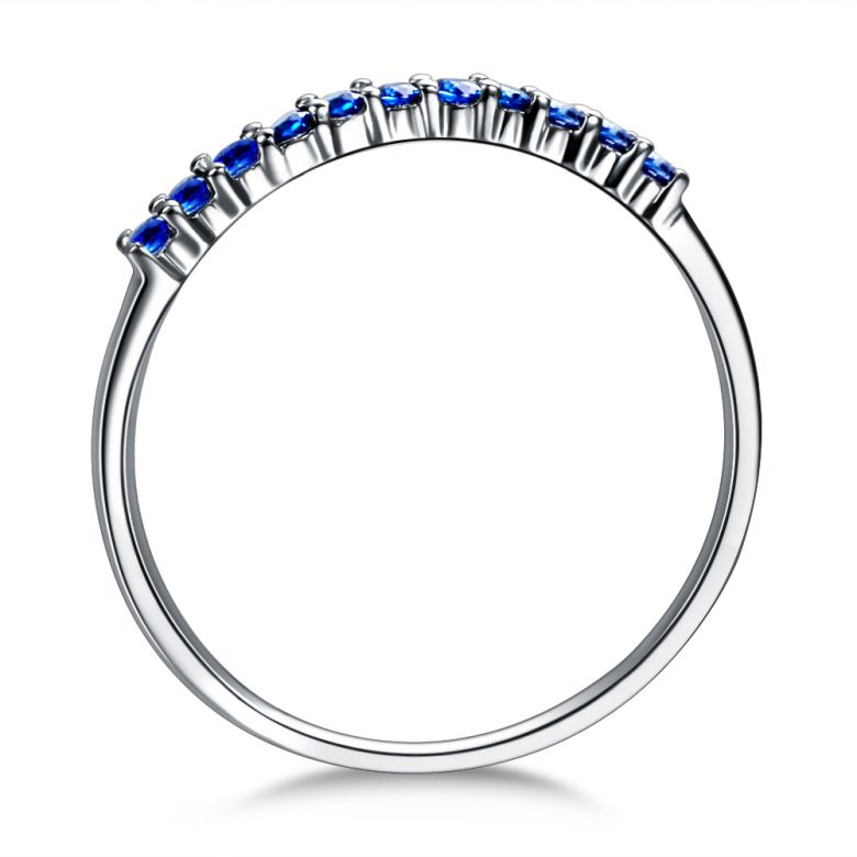 Anneau Or blanc 18 carats, Saphir I Pretty little stars I Gemperles  - 2
