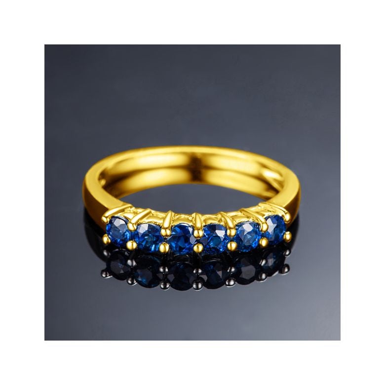 Bague saphir - Sophistiquée et Glamour - Or jaune - 2