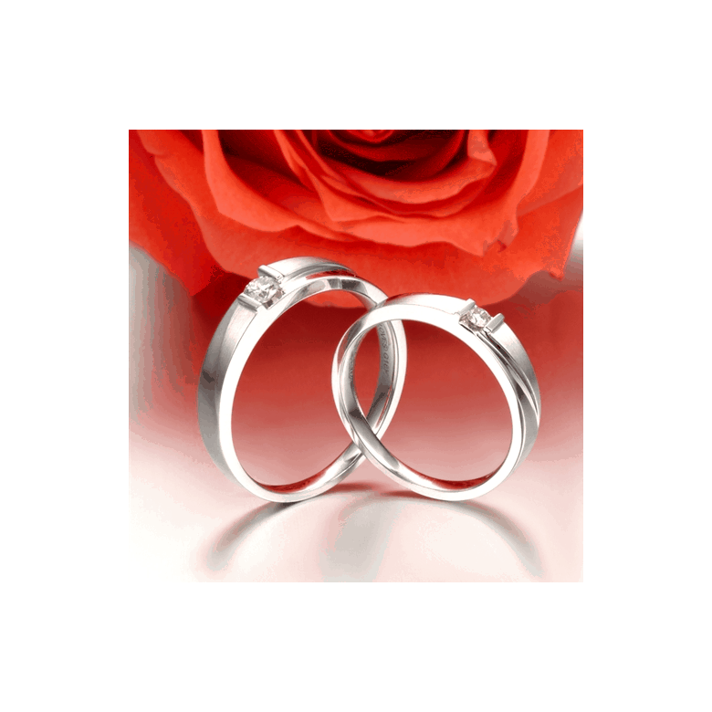 Alliance diamant sertissage demi clos - Métal platine - Homme - 5