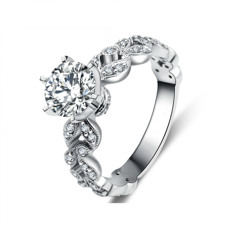 Bague Arthur Rimbaud - Sensation - Or Blanc & Diamants | Gemperles - 1