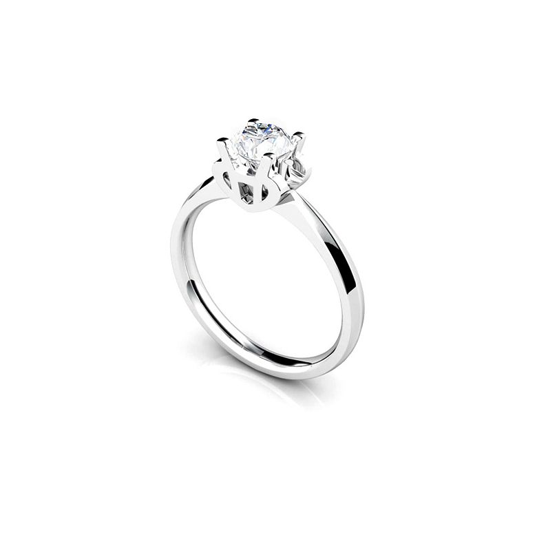 Bague prénom - Lettre H - Diamant, Platine | Gemperles - 3