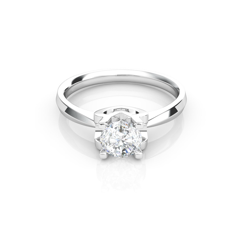 Bague prénom - Lettre M - Diamant, platine | Gemperles - 2