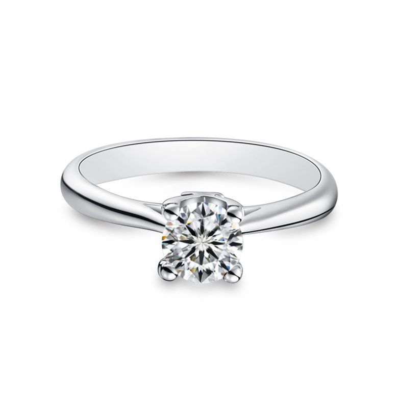 Bague lettre alphabet Y - Diamant, platine - 3