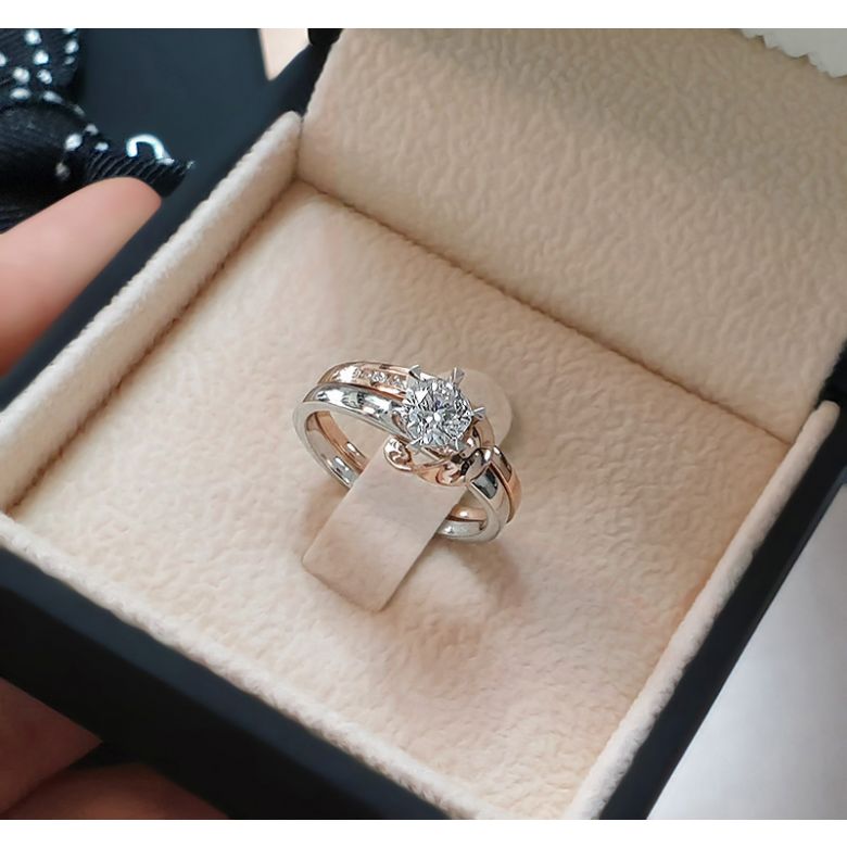Bague Louis Aragon - Nous Dormirons Ensemble - Or Blanc, Rose | Gemperles - 2