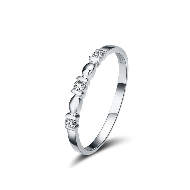 Bague Boann originale platine - Ondulations entrecoupées - 1